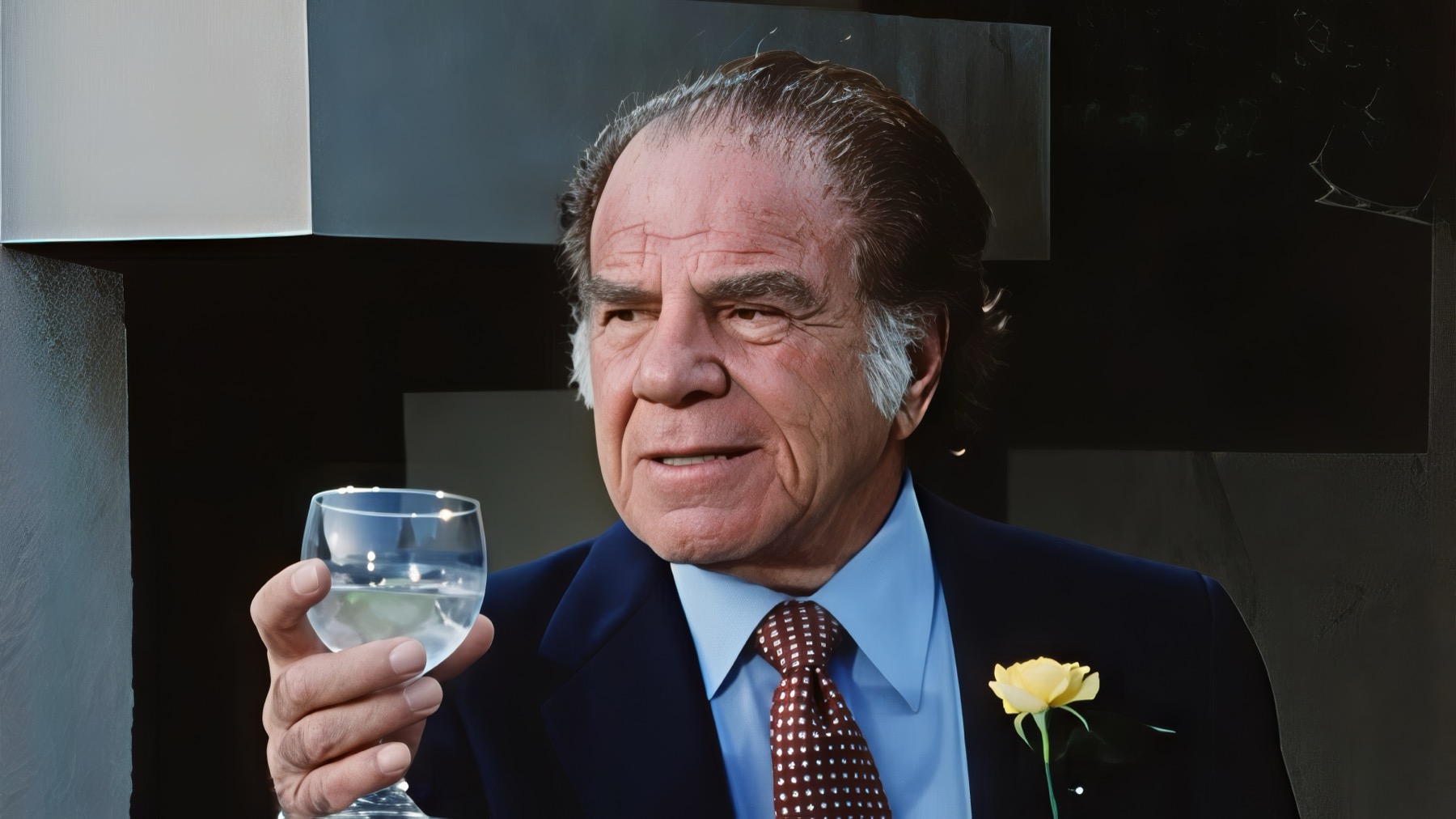 Lionel Stander raises a glass